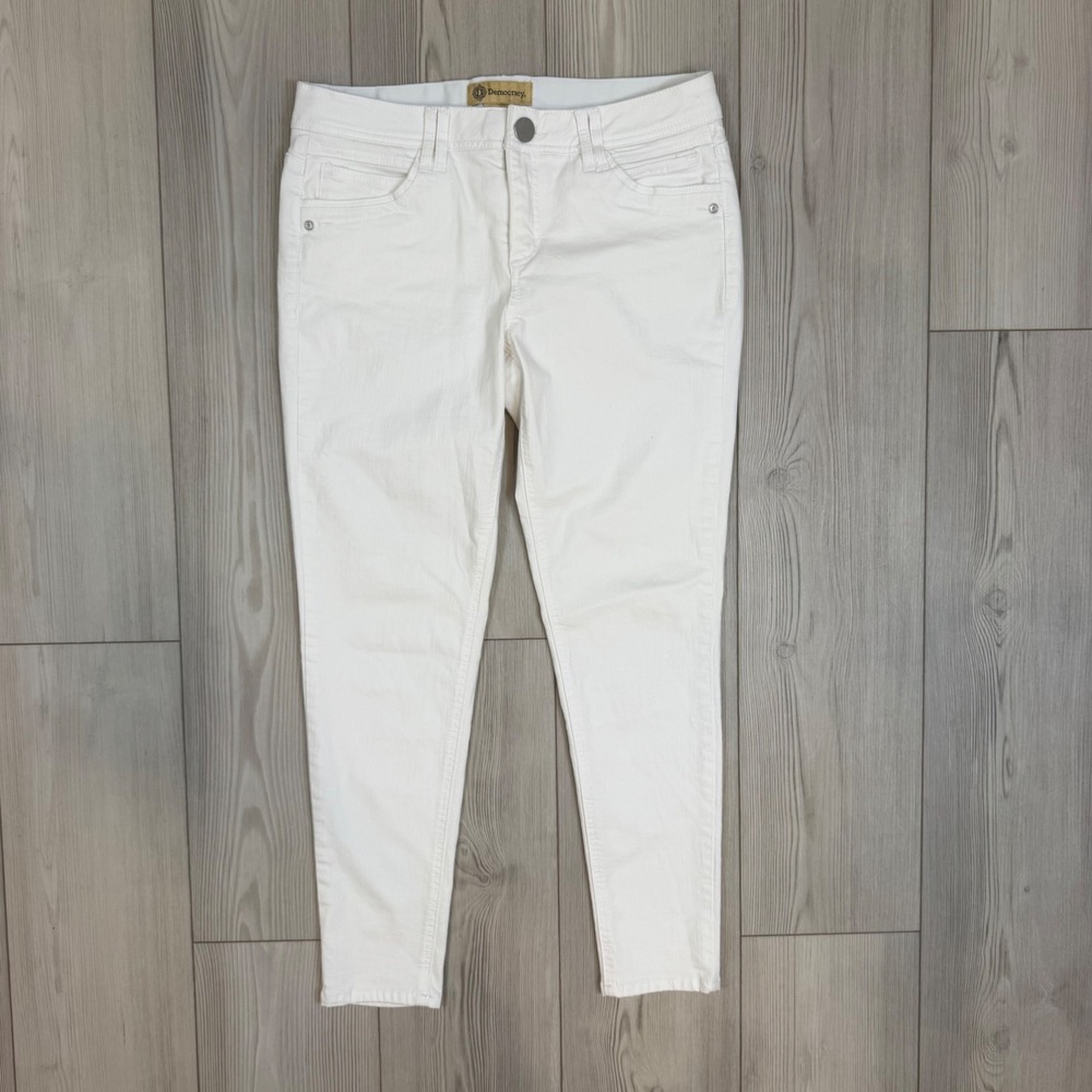 Democracy Womens White Ab Solution Skinny Jeans Size 8 B1304XAXX